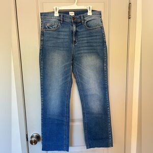 Sneak Peek ankle straight, mid rise jeans